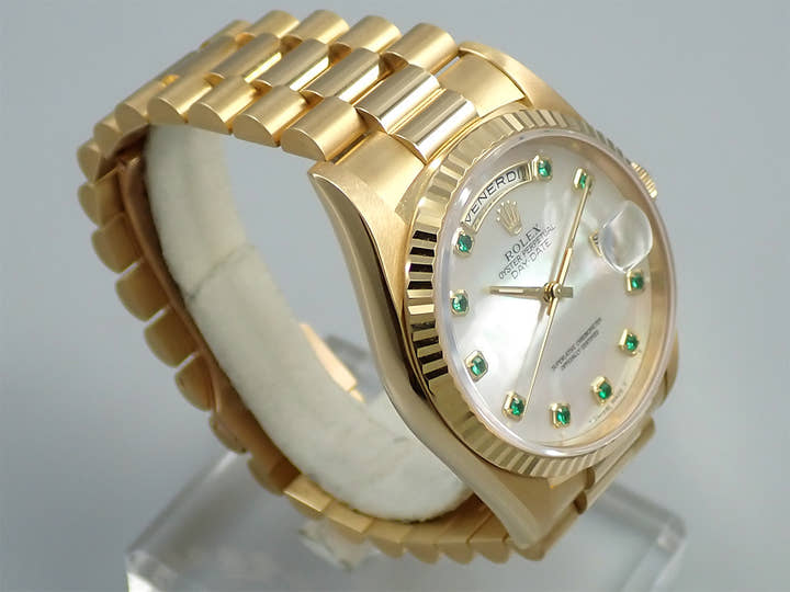 ロレックス デイデイト36 Ref.18238NGE イエローゴールド ホワイトシェル文字盤