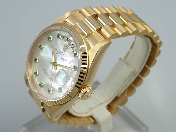 ロレックス デイデイト36 Ref.18238NGE イエローゴールド ホワイトシェル文字盤