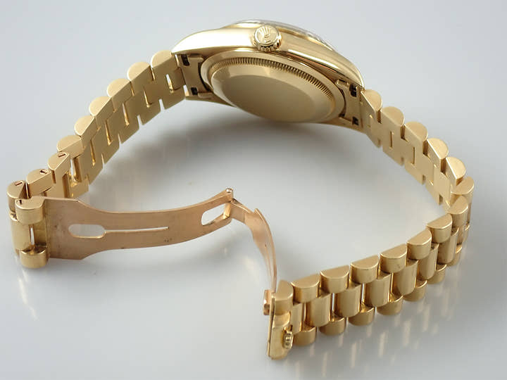 ロレックス デイデイト36 Ref.18238G イエローゴールド オニキスx10Pダイヤ文字盤