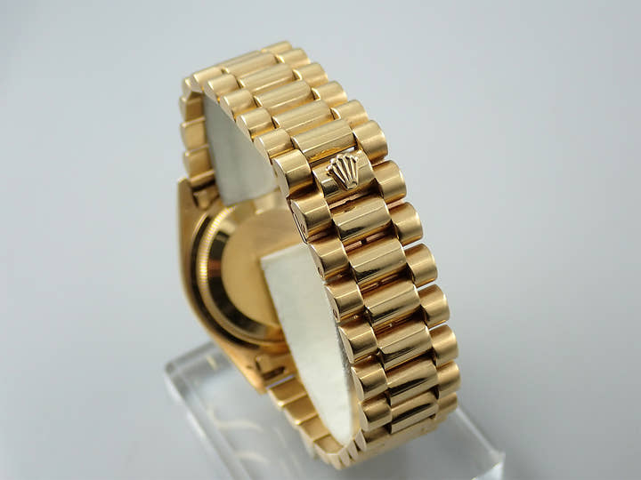 ロレックス デイデイト36 Ref.18238G イエローゴールド オニキスx10Pダイヤ文字盤