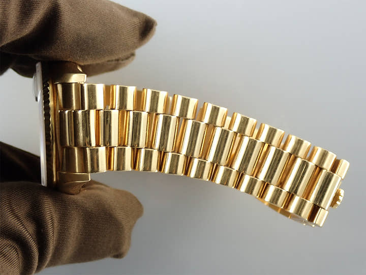 ロレックス デイデイト36 Ref.18238G イエローゴールド オニキスx10Pダイヤ文字盤