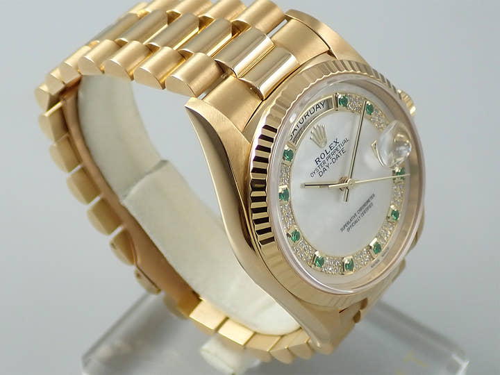 ロレックス デイデイト36 Ref.18238NME イエローゴールド ホワイトシェル文字盤