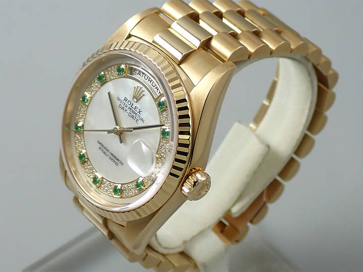 ロレックス デイデイト36 Ref.18238NME イエローゴールド ホワイトシェル文字盤