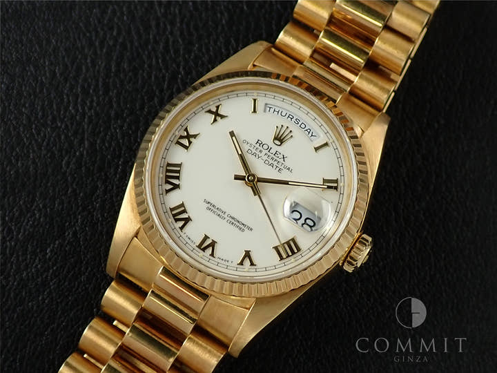 Rolex Day-Date 36 Ref. 18238 Yellow Gold White Dial