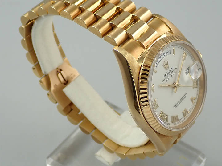 Rolex Day-Date 36 Ref. 18238 Yellow Gold White Dial
