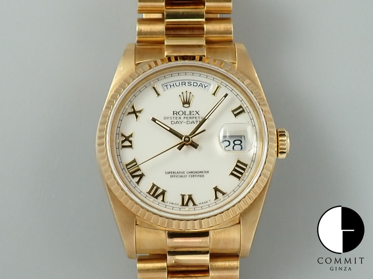 Rolex Day-Date 36 Ref. 18238 Yellow Gold White Dial