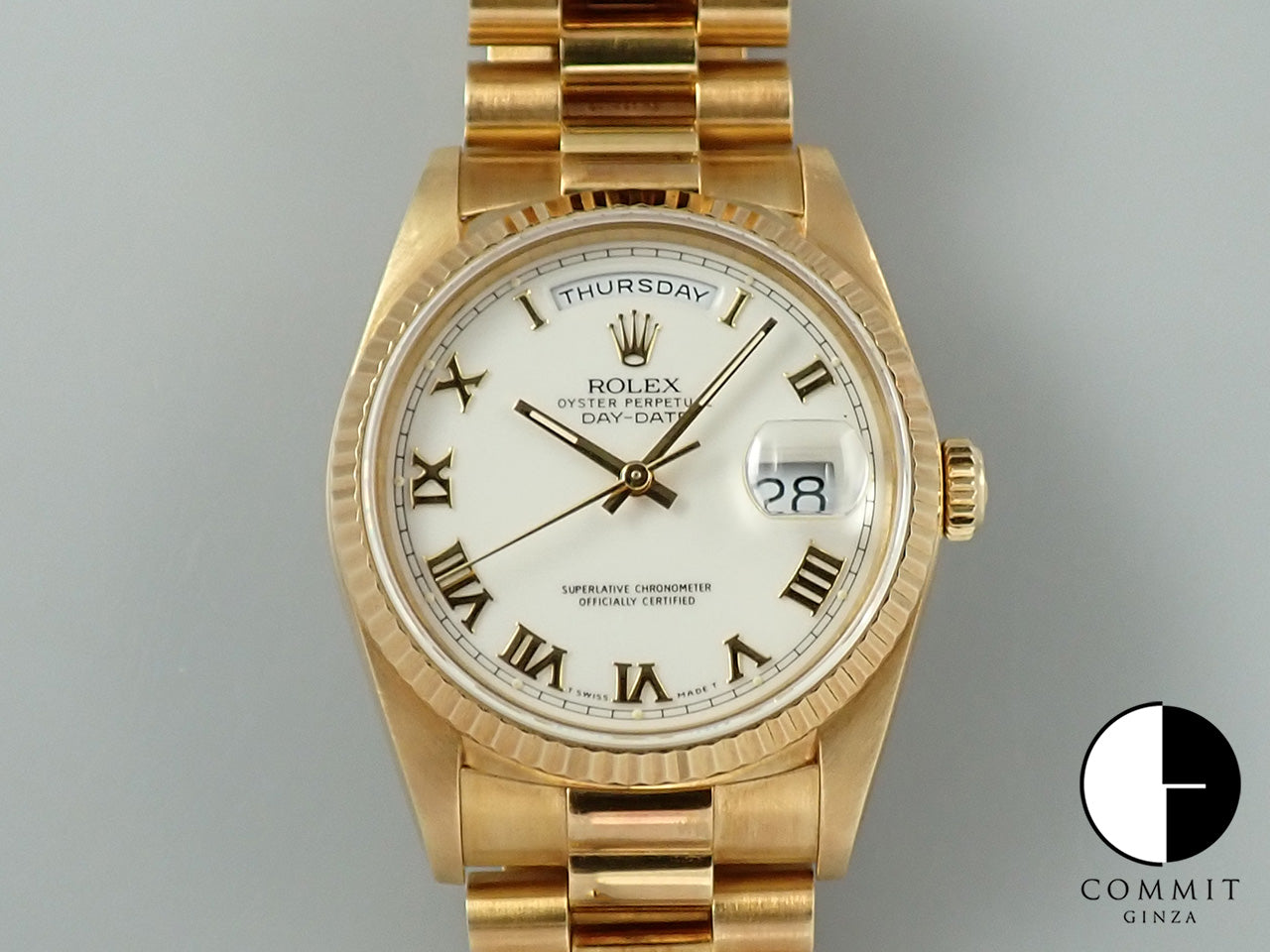 Rolex Day-Date 36 Ref. 18238 Yellow Gold White Dial