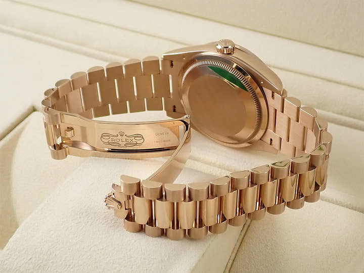 ロレックス デイデイト36 Ref.128345RBR エバーローズゴールド パヴェダイヤモンド文字盤