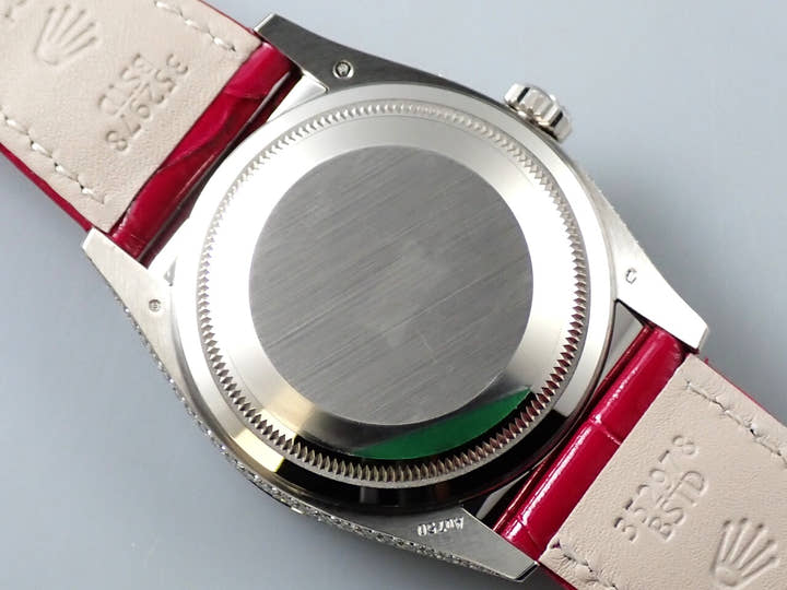 ロレックス デイデイト36 Ref.128459TBR ホワイトゴールド ポーラージェイドx10Pルビー文字盤