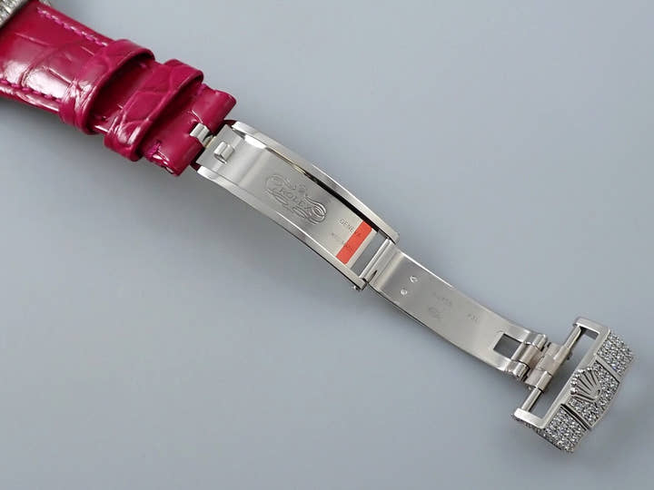 ロレックス デイデイト36 Ref.128459TBR ホワイトゴールド ポーラージェイドx10Pルビー文字盤