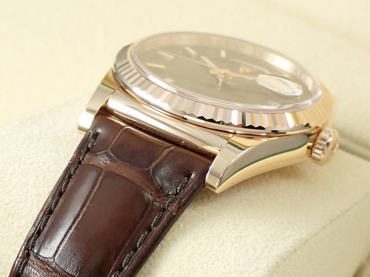 ロレックス デイデイト36 Ref.118135 エバーローズゴールド チョコレート文字盤