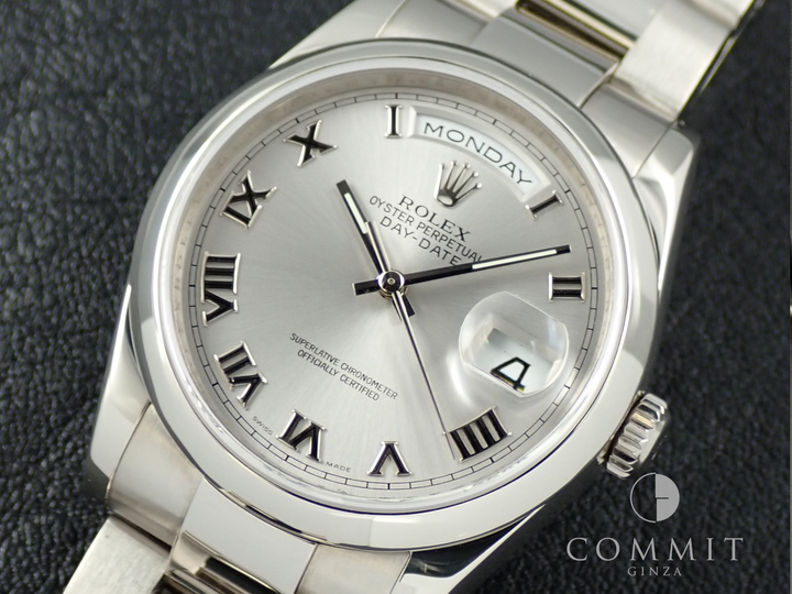 ロレックス デイデイト36 Ref.118209 ホワイトゴールド ロジウム文字盤