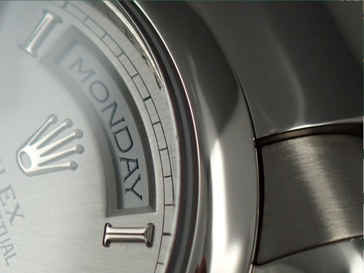 ロレックス デイデイト36 Ref.118209 ホワイトゴールド ロジウム文字盤