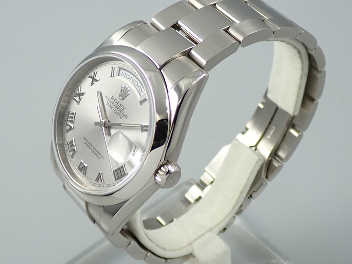 ロレックス デイデイト36 Ref.118209 ホワイトゴールド ロジウム文字盤