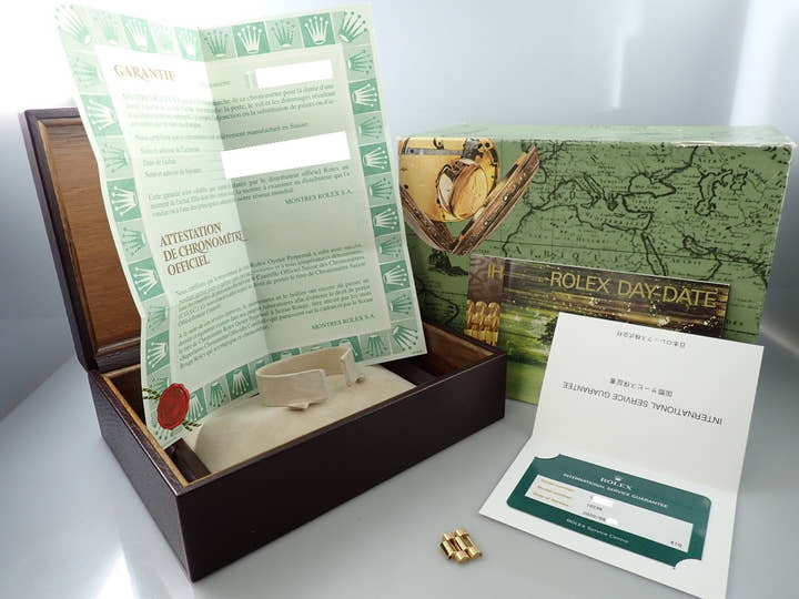 ロレックス デイデイト36 Ref.18238 イエローゴールド マホガニー文字盤