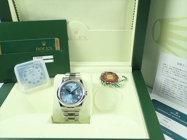 ロレックス デイデイト Ref.118206 アイスブルー文字盤 中古 day-date-39