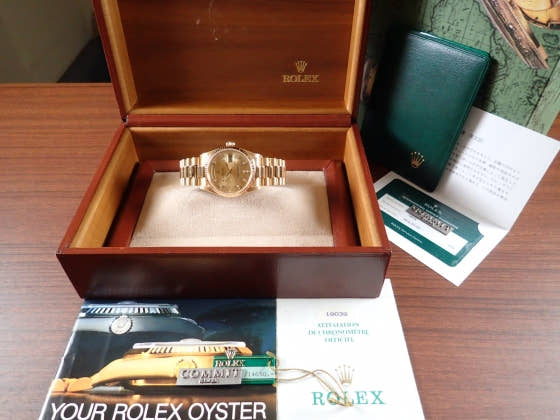 ロレックス デイデイト Ref.18038 シャンパン文字盤 中古 day-date-3