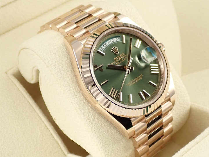 ロレックス デイデイト40 Ref.228235 エバーローズゴールド オリーブグリーン文字盤