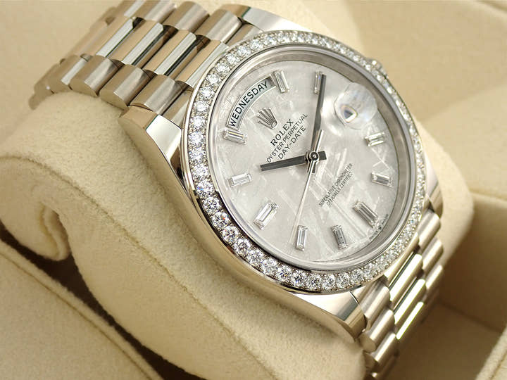 ロレックス デイデイト40 Ref.228349RBR ホワイトゴールド メテオライト文字盤