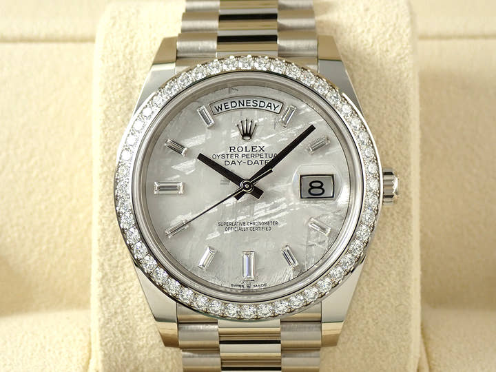 ロレックス デイデイト40 Ref.228349RBR ホワイトゴールド メテオライト文字盤