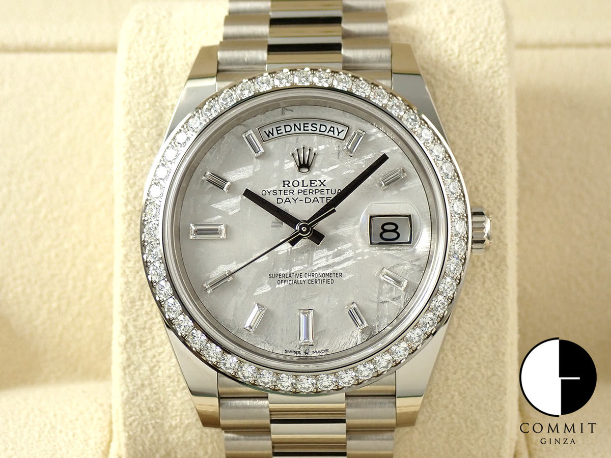ロレックス デイデイト40 Ref.228349RBR ホワイトゴールド メテオライト文字盤