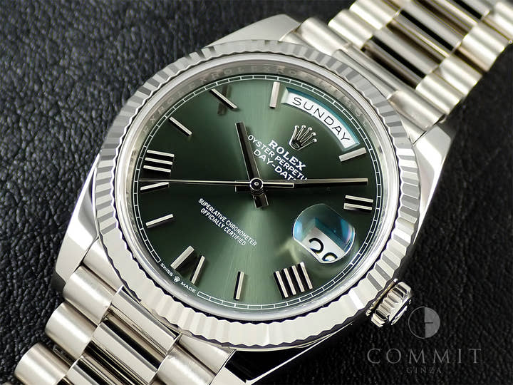ロレックス デイデイト40 Ref.228239 ホワイトゴールド オリーブグリーン文字盤