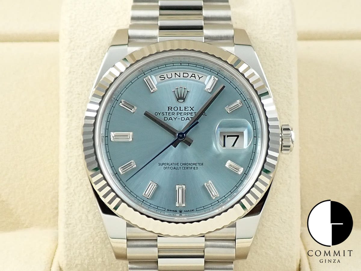 ロレックス デイデイト40 Ref.228236A プラチナ アイスブルー文字盤