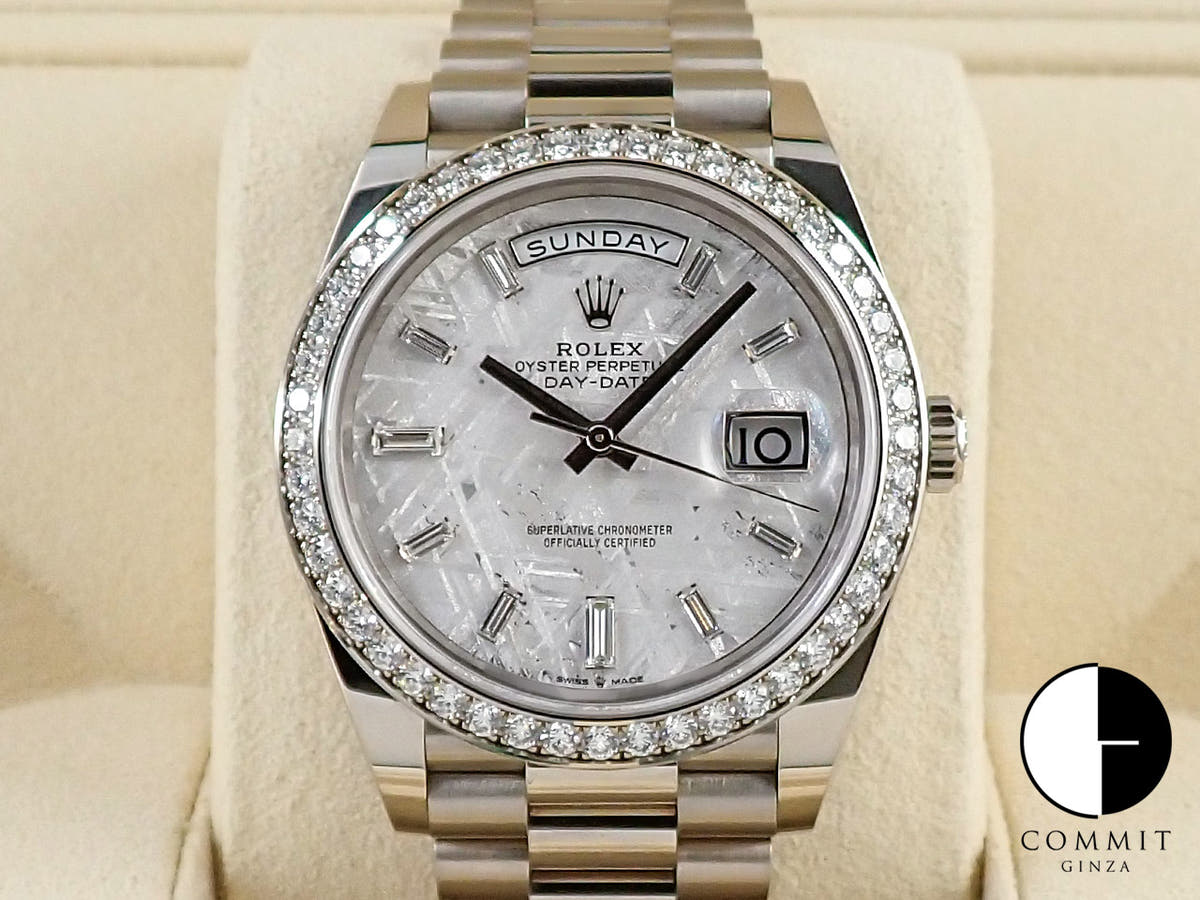 ロレックス デイデイト40 Ref.228349RBR ホワイトゴールド メテオライト文字盤