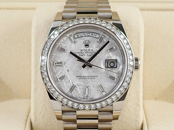 ロレックス デイデイト40 Ref.228349RBR ホワイトゴールド メテオライト文字盤