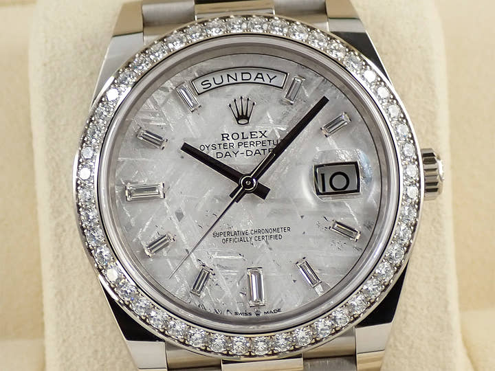 ロレックス デイデイト40 Ref.228349RBR ホワイトゴールド メテオライト文字盤