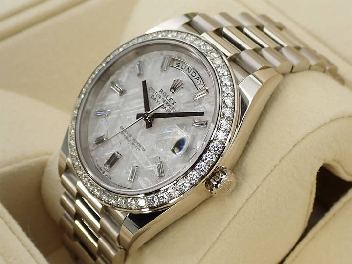 ロレックス デイデイト40 Ref.228349RBR ホワイトゴールド メテオライト文字盤