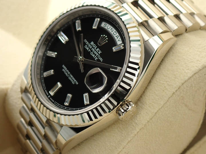 ロレックス デイデイト40 Ref.228239A ホワイトゴールド ブラックx10Pダイヤ文字盤