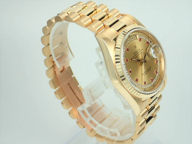 ロレックス デイデイト Ref.18238LR 10Pルビー/サークルダイヤ文字盤 中古 day-date-40