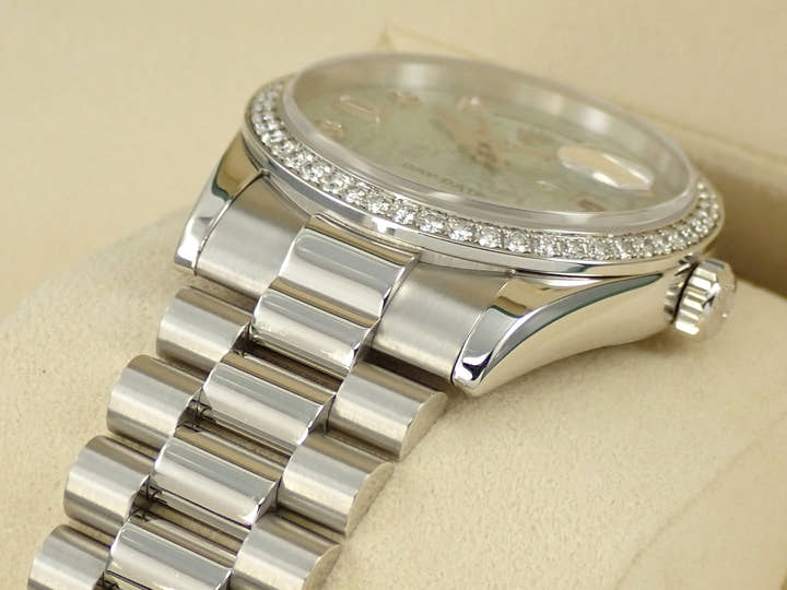 ロレックス デイデイト Ref.118346A プラチナ アイスブルーコンピューターx10Pダイヤ文字盤