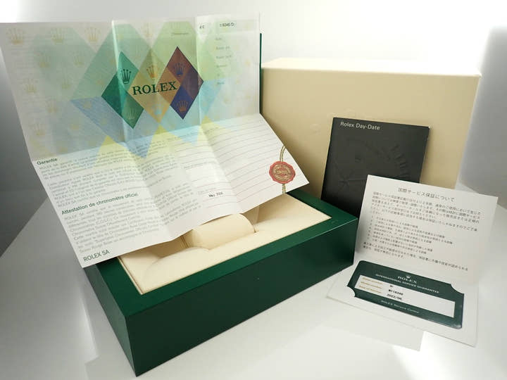 ロレックス デイデイト Ref.118346A プラチナ アイスブルーコンピューターx10Pダイヤ文字盤