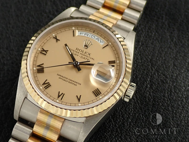 ロレックス デイデイト トリドール Ref.18239BIC ホワイトゴールド/ローズゴールド/イエローゴールド コッパー文字盤