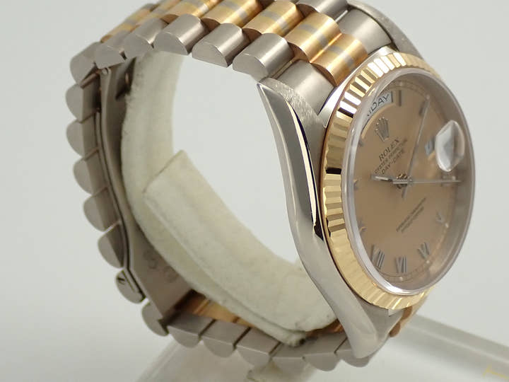 ロレックス デイデイト トリドール Ref.18239BIC ホワイトゴールド/ローズゴールド/イエローゴールド コッパー文字盤