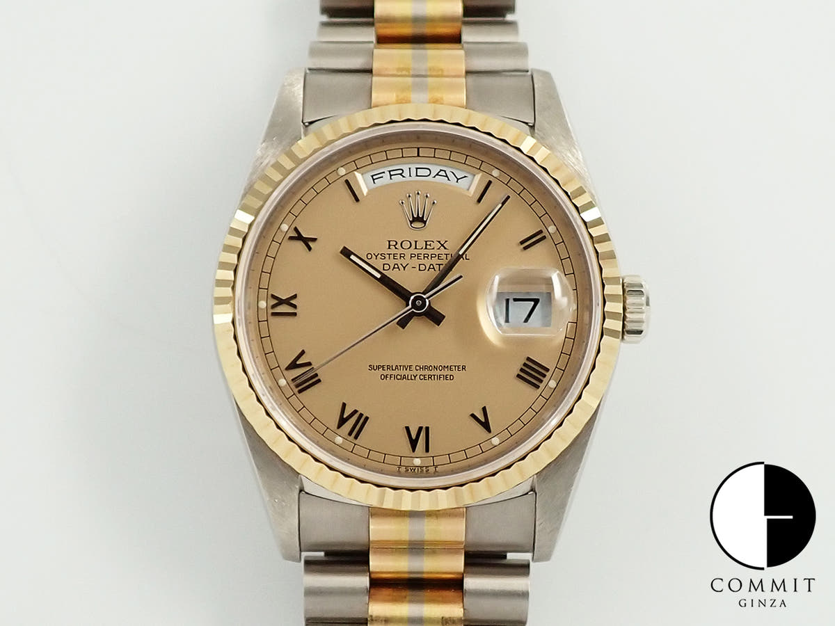 ロレックス デイデイト トリドール Ref.18239BIC ホワイトゴールド/ローズゴールド/イエローゴールド コッパー文字盤