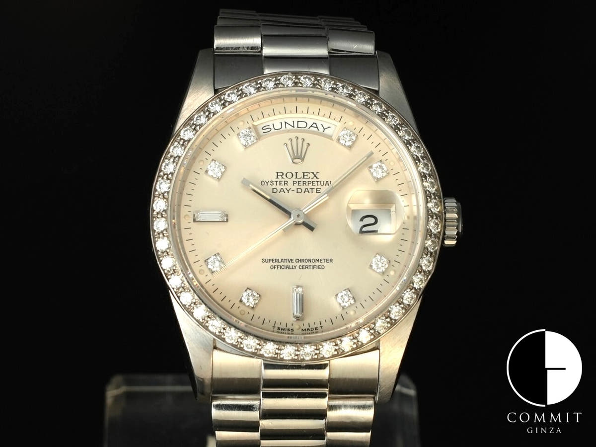 ロレックス デイデイト Ref.18346A プラチナ シルバー文字盤