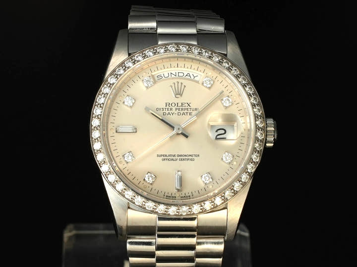 ロレックス デイデイト Ref.18346A プラチナ シルバー文字盤