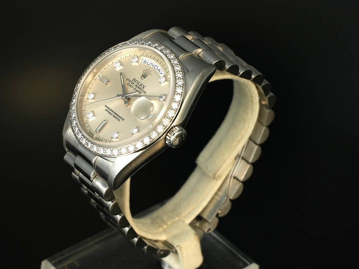 ロレックス デイデイト Ref.18346A プラチナ シルバー文字盤