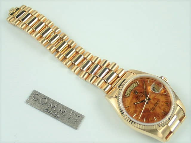 ロレックス デイデイト Ref.18038 ウッド文字盤 中古 day-date-46