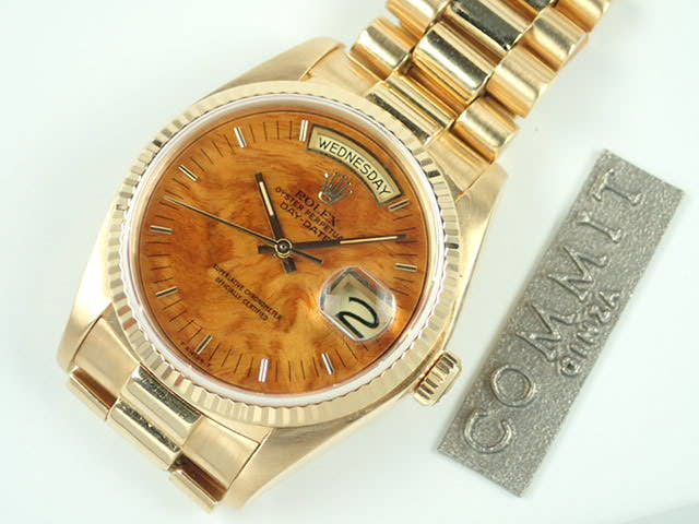 ロレックス デイデイト Ref.18038 ウッド文字盤 中古 day-date-46