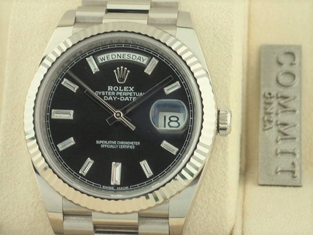 ロレックス デイデイト Ref.228239A ブラック/バケットダイヤ文字盤 中古 day-date-50