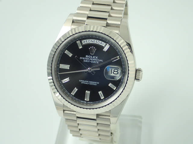 ロレックス デイデイト Ref.228239A ブラック/バケットダイヤ文字盤 中古 day-date-50