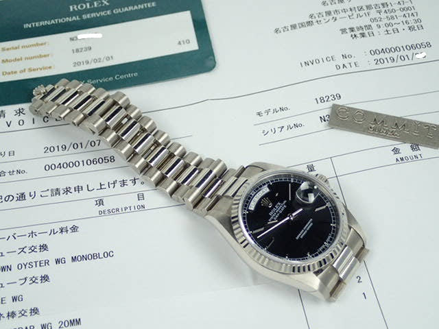ロレックス デイデイト Ref.18239 ブラック文字盤 中古 day-date-51