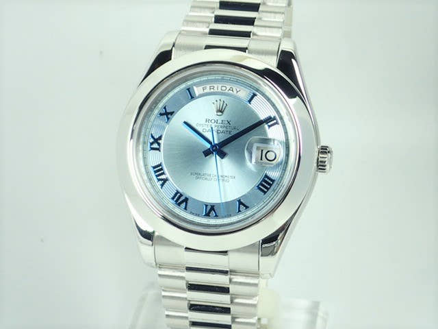 ロレックス デイデイトII Ref.218206 アイスブルー文字盤 中古 day-date-55