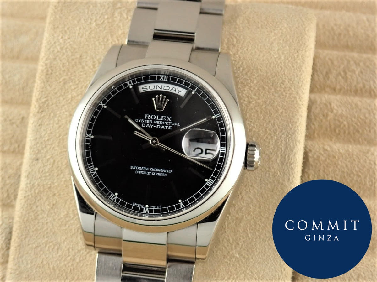 ロレックス デイデイト Ref.118209 ブラック文字盤 中古 day-date-57