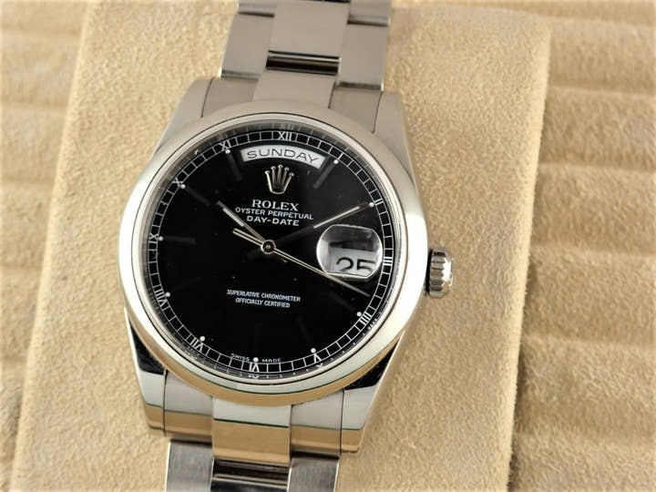 ロレックス デイデイト Ref.118209 ブラック文字盤 中古 day-date-57