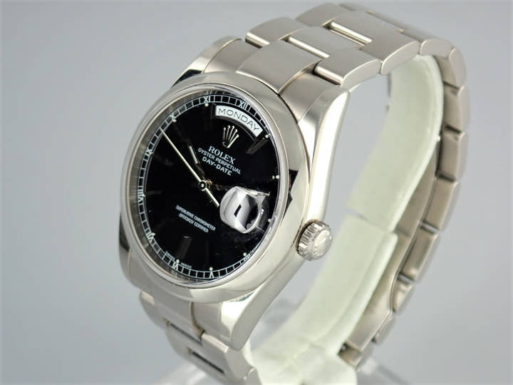 ロレックス デイデイト Ref.118209 ブラック文字盤 中古 day-date-57